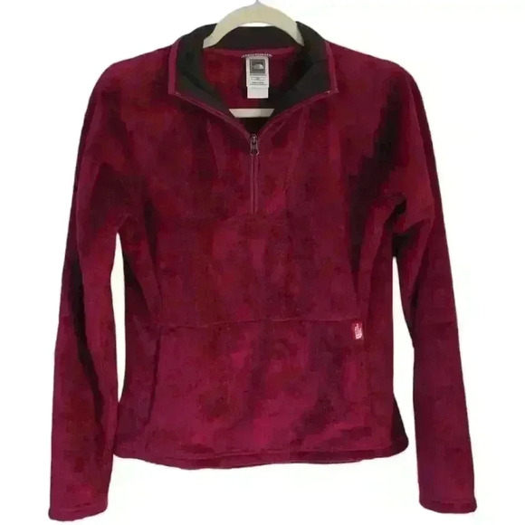 The North Face Mossbud Fleece 1/4 Zip Womens Pullover in Roxbury Pink - Size S - Picture 1 of 4